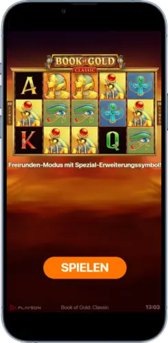 Book of Gold Classic Startbildschirm Play Button