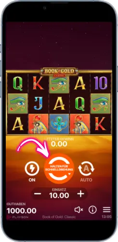 Spin Button Book of Gold Classic