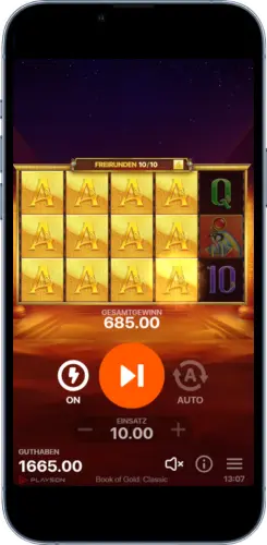 Book of Gold Classic Freispiele Gewinn Kombination