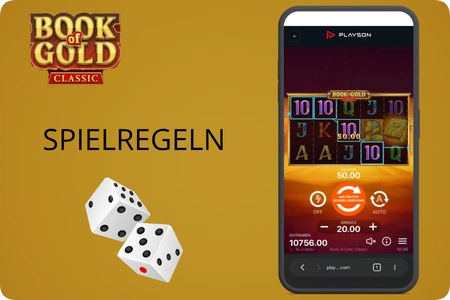 Spielregeln mit RTP und Gewinnlinien in Book of Gold Classic